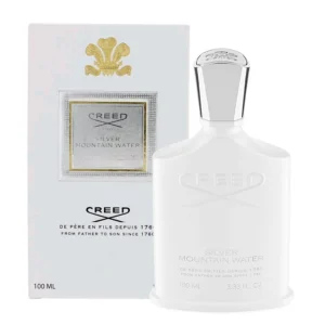 Creed Silver Mountain Water EDP 100ml frasco plateado con su caja