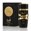 Asad EDP 100ml de Lattafa frasco negro con su caja