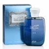 Hawas Ice EDP 100ml Rasasi frasco azul con su caja