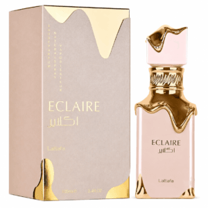Eclaire EDP 100ml de Lattafa frasco dorado con su caja