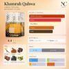 Notas y acordes del perfume Khamrah Qahwa de Lattafa con escala de temporada