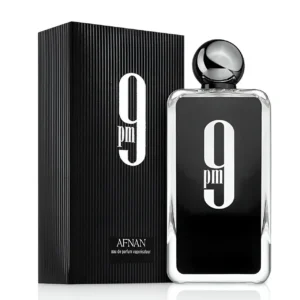 9pm EDP 100ml de Afnan frasco negro con su caja