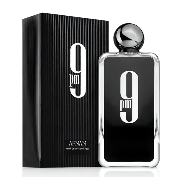 9pm EDP 100ml de Afnan frasco negro con su caja