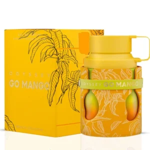 Odyssey Go Mango EDP 100ml Armaf frasco amarillo con su caja