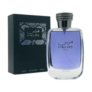 Hawas for Him EDP 100ml Rasasi frasco lila con su caja